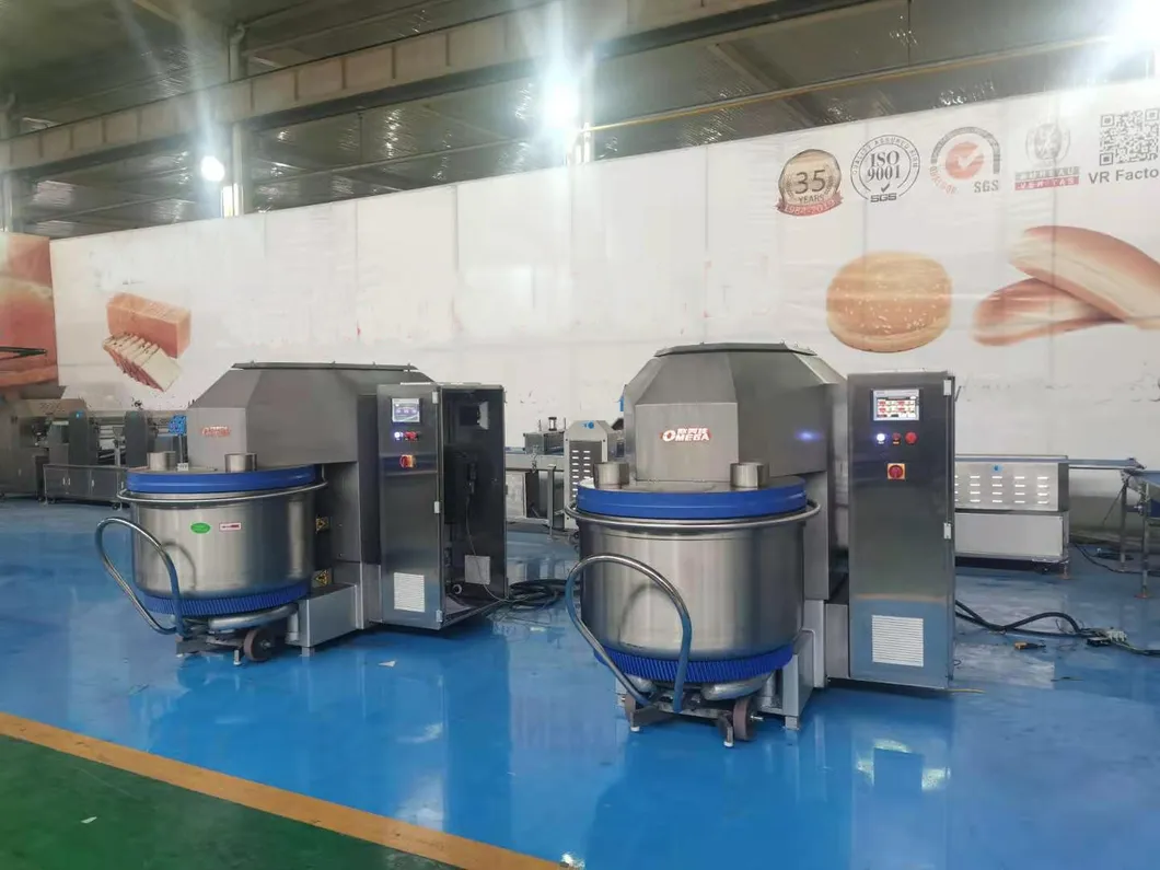 Misturador de massa com tigela removível automática para panificação, equipamento de padaria para pão
