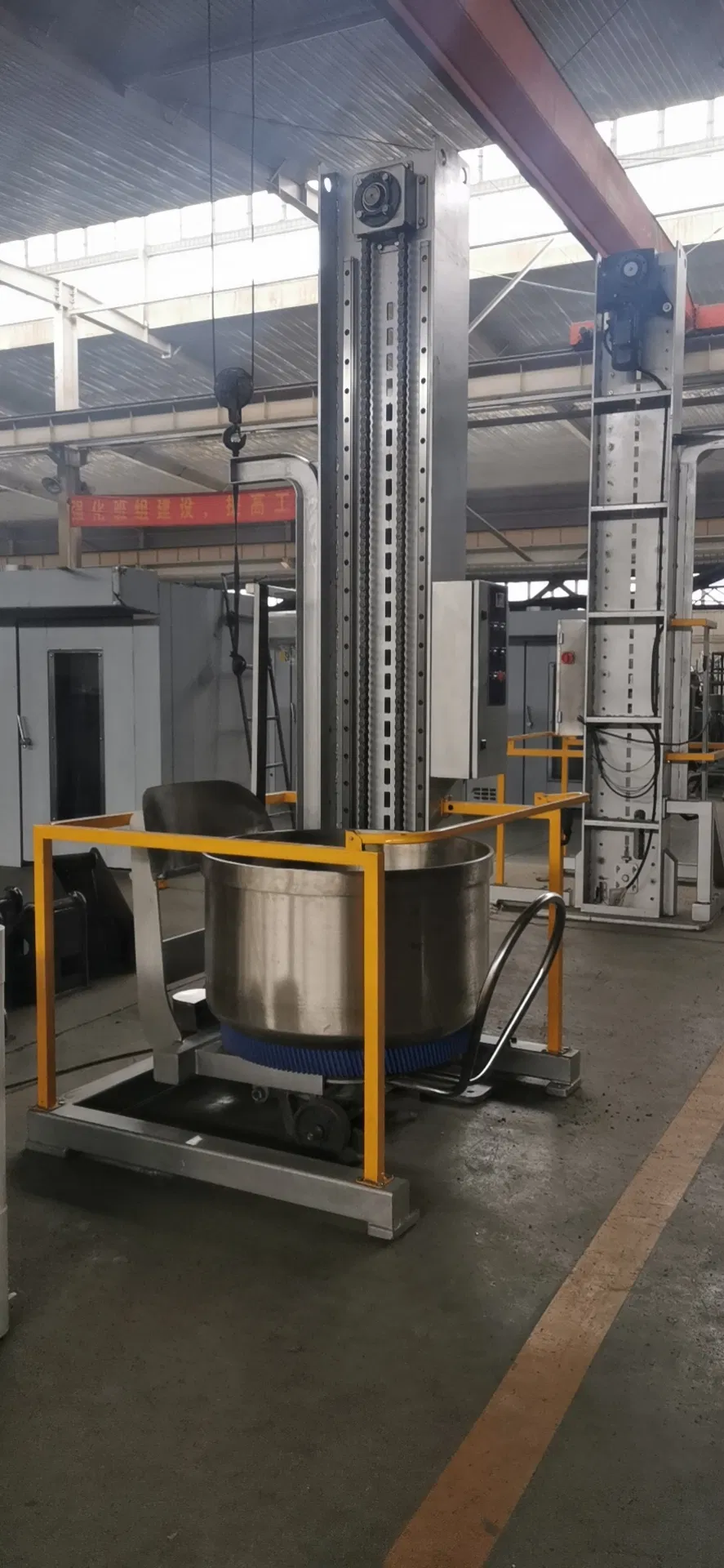 Misturador de massa com tigela removível automática para panificação, equipamento de padaria para pão