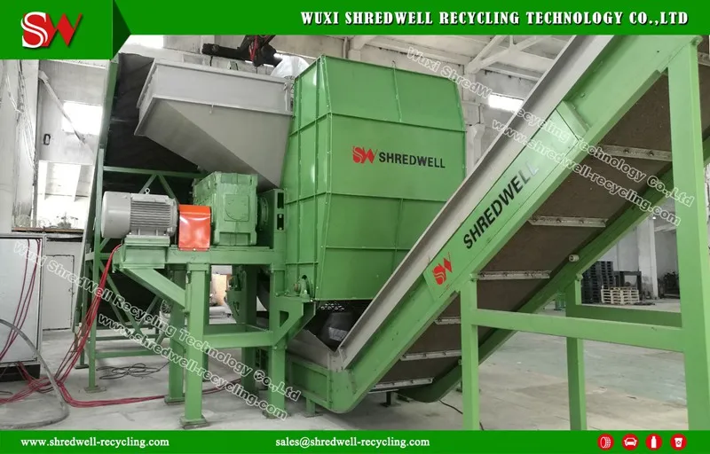 Equipamento automático de trituração de móveis de metal, plástico e madeira para reciclagem de resíduos eletrônicos
