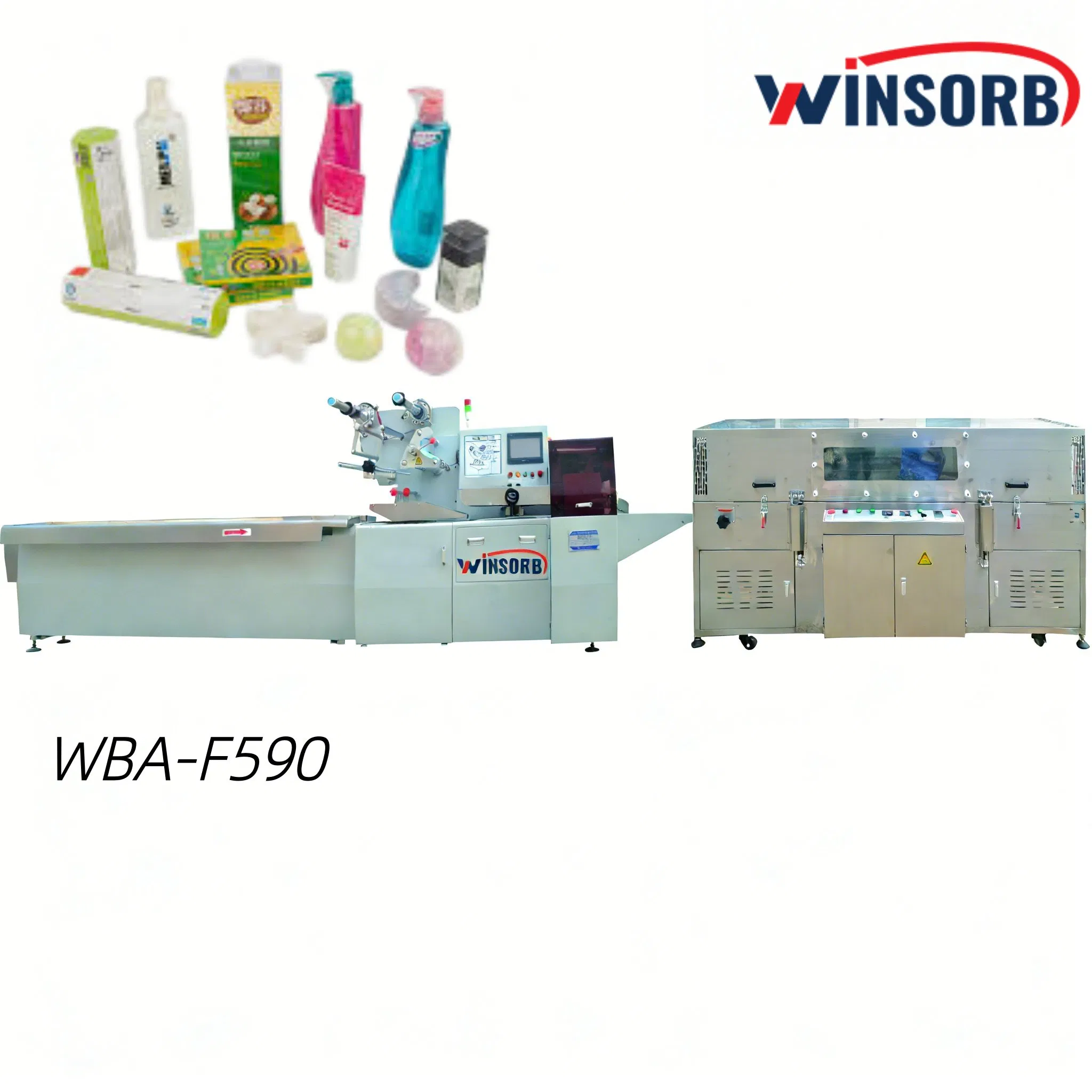 Wbaf590 Máquina de Embalagem Automática de Filme POF Térmico para Garrafas Térmicas, Mangueira de Gelatina, Encolhimento a Vácuo, Embalagem em Almofada, Envoltório, Envoltório Comercial da China