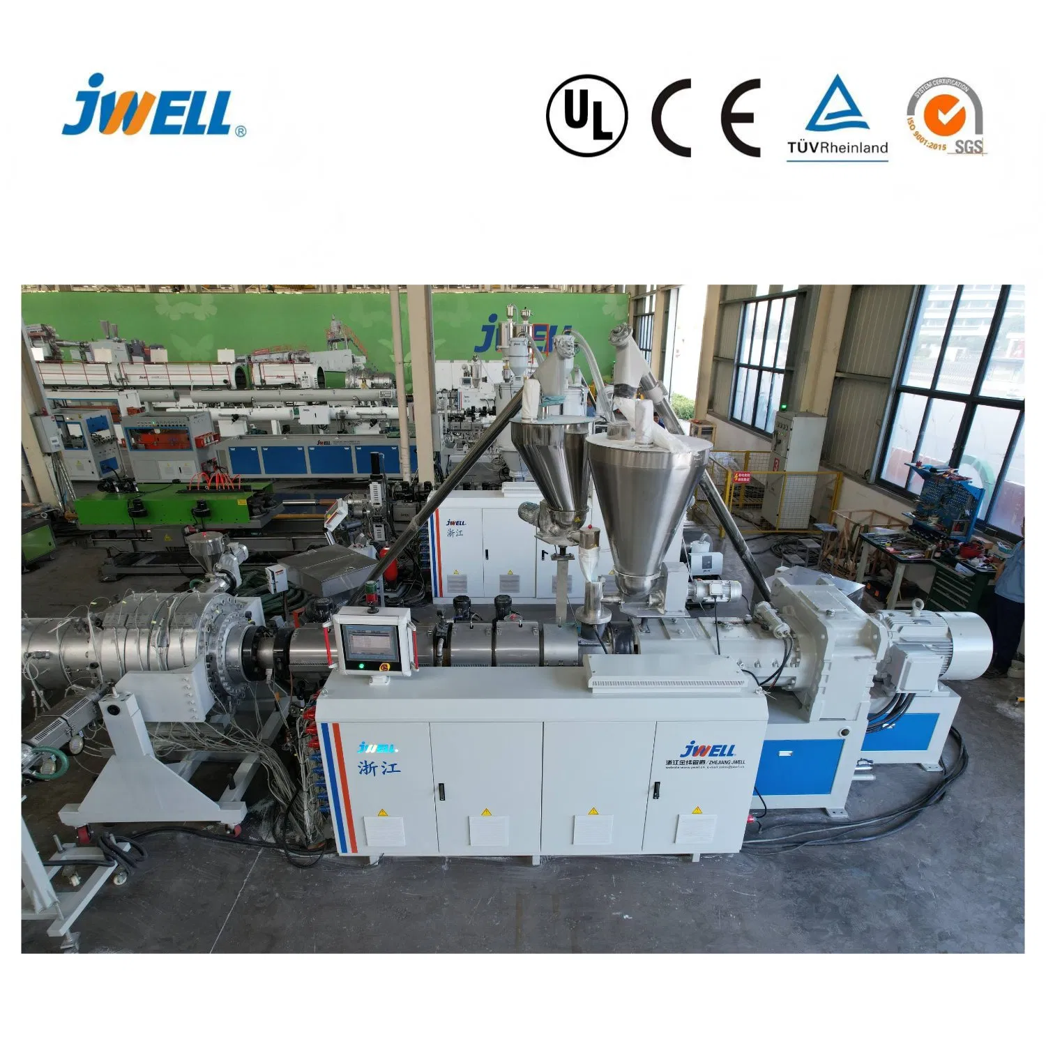 Extrusora de Tubos de Parafuso Duplo Nitritada da Série Jwell Sjz/Sjp 38crmoala