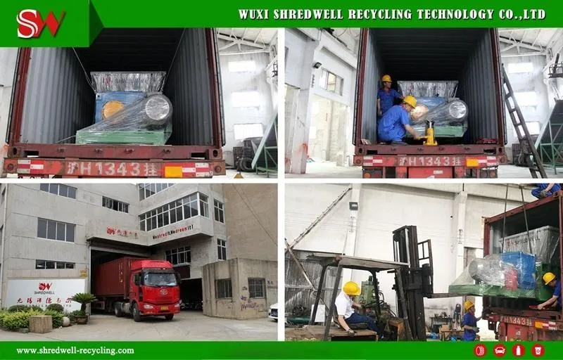 Entrega e envio de equipamentos de reciclagem
