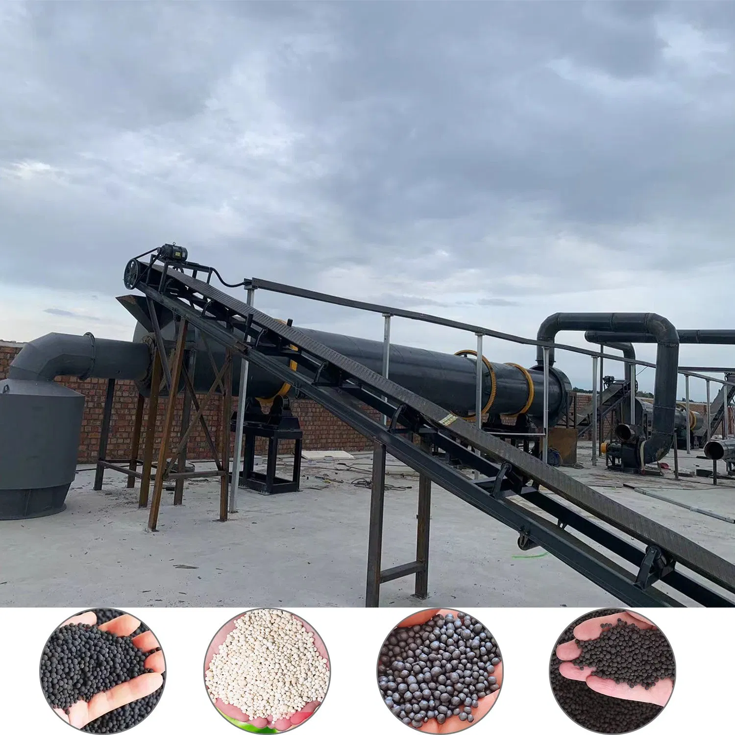 Linha de Produção de Compostagem Profissional para Granulados - Granulador de Extrusão de Fertilizante Orgânico com Sistema de Secagem
