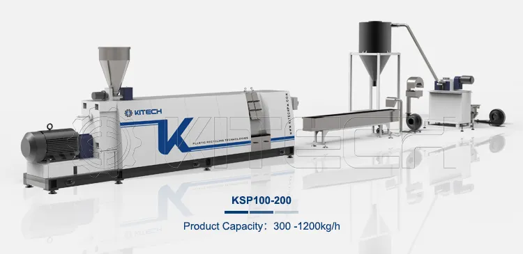 Linha de Máquina de Granulação de Plástico Resistente para Processamento de Resíduos