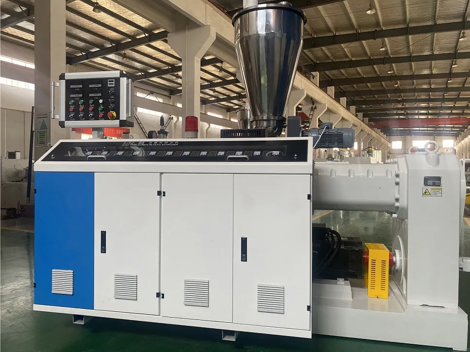 Máquina de Extrusão de Perfil de Janela de Tubo UPVC com Dupla Rosca Gêmea, Compounding de Plástico, Pelotização, Pelotizador, Extrusora