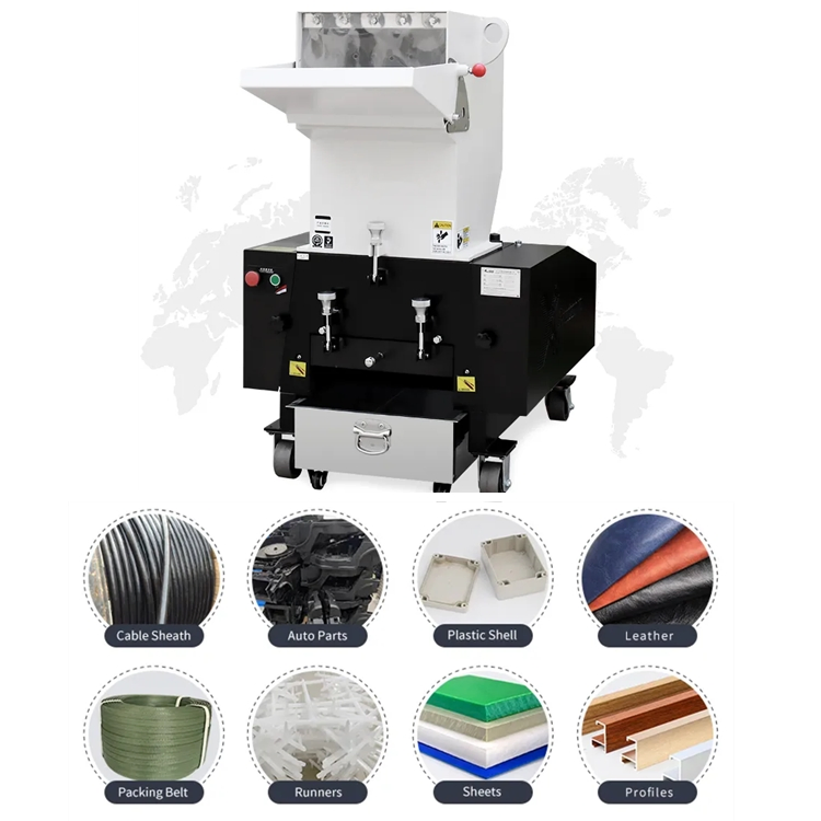 Triturador de Plástico de Baixa Velocidade para Sacos Woven de PP Equipamento de Trituração