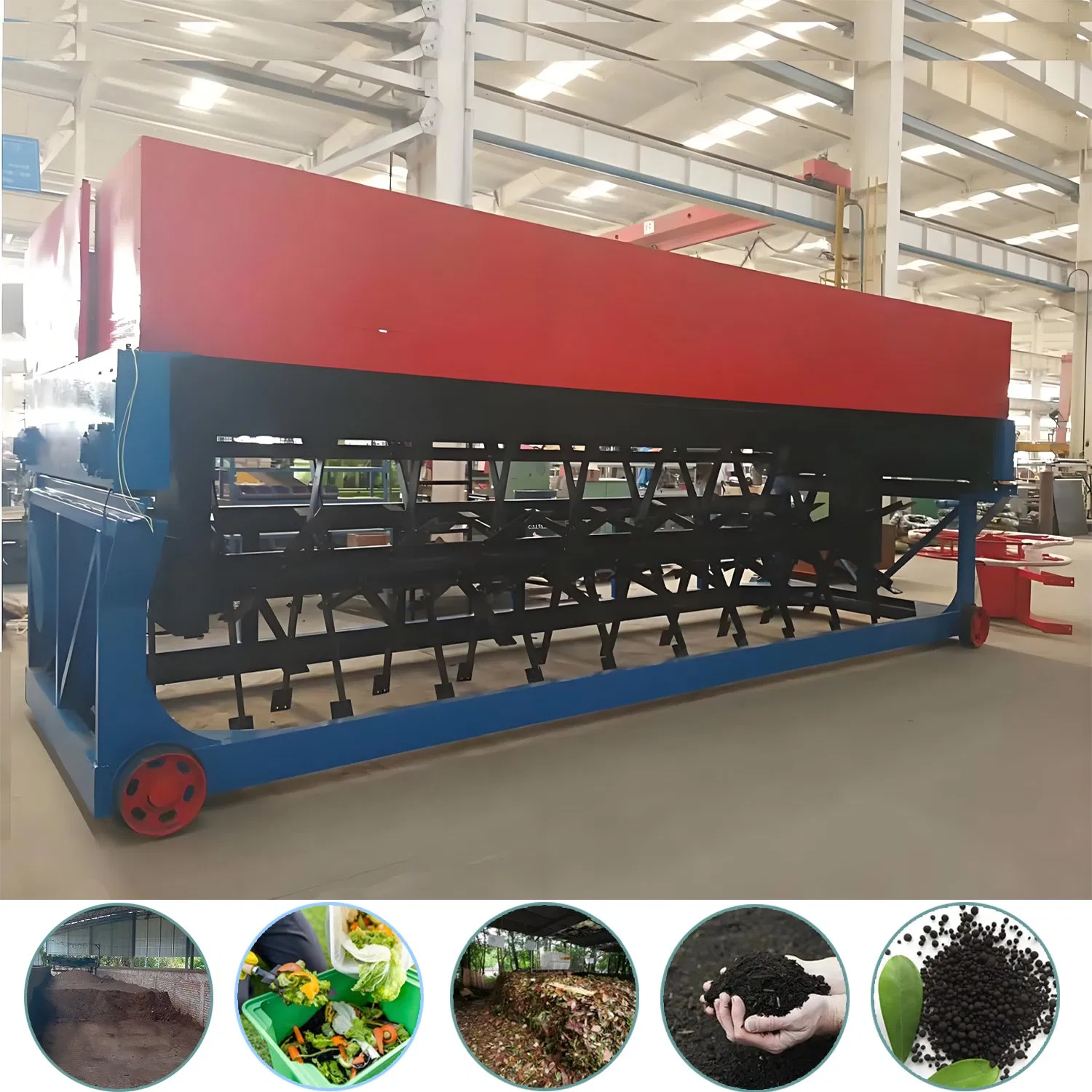 Linha de Fabricação de Fertilizante Orgânico Totalmente Automática com Alta Taxa de Granulação, Granulador de Tambor
