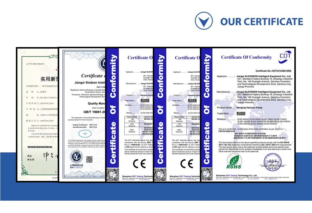 Certificados de Qualidade CE ISO RoHS