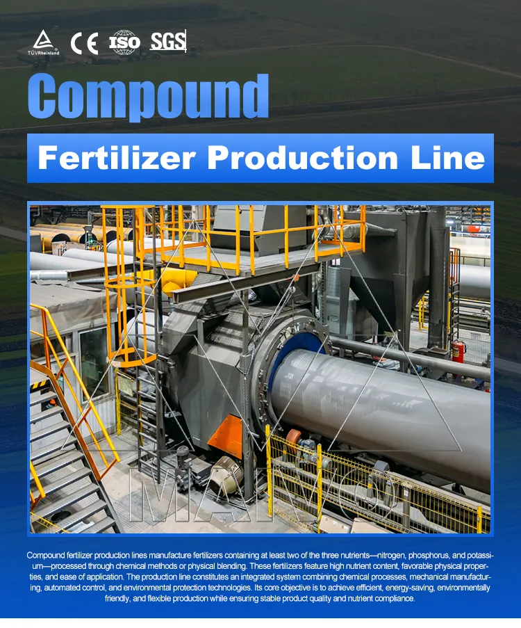 Linha de Produção de Fertilizante Orgânico Ecológico Linha de Granulação de Processamento de Fertilizante