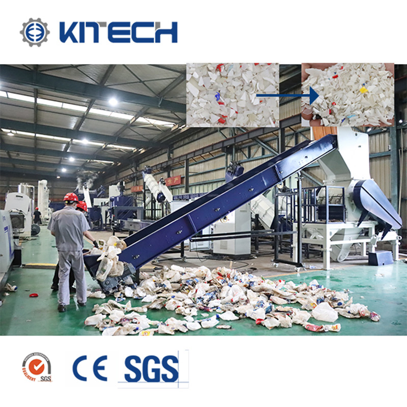 Linha de Máquina de Lavagem e Reciclagem de Garrafas Plásticas Automática da Kitech Machinery