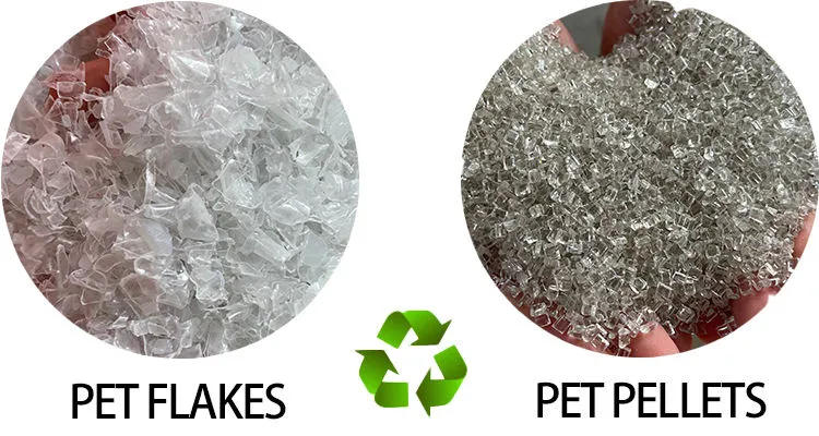 Linha de extrusão e granulação de PET
