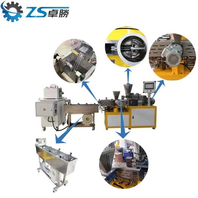 Zs-433 Linha de Granulação por Extrusão de Parafuso Duplo Adequada para Experimentos de Processamento de Mistura de Plástico de Engenharia
