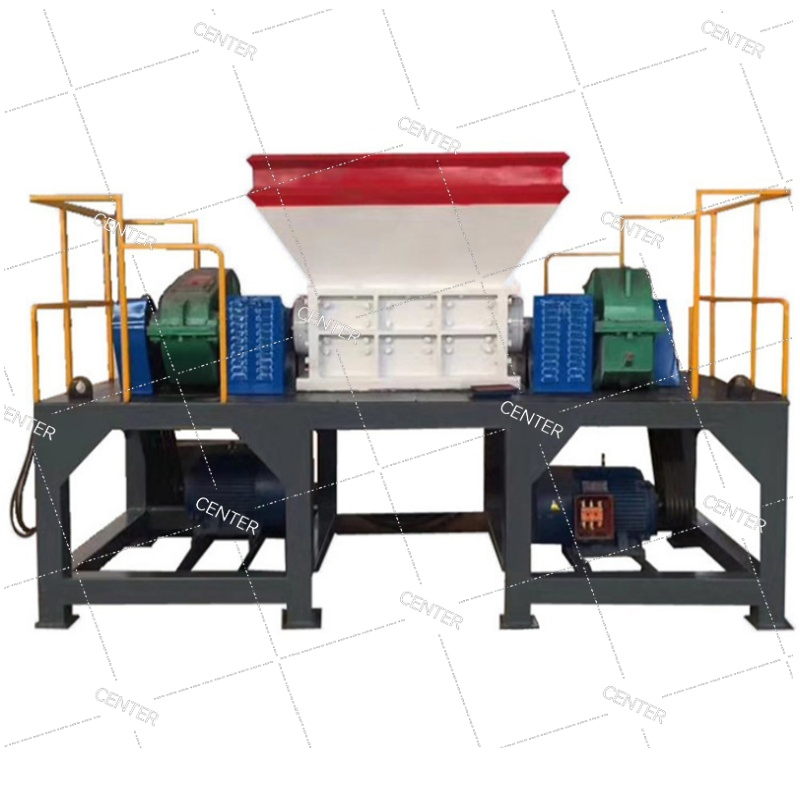 Equipamento de Trituração de Eixo Duplo Durável para Resíduos Plásticos e Paletes de Madeira com Controle PLC Triturador de Madeira