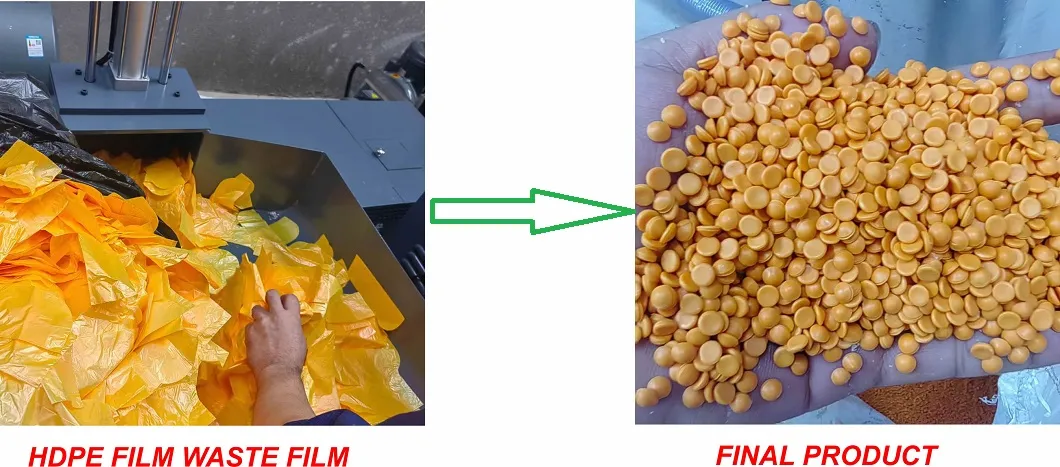 Reciclagem de Plástico de Filmes HDPE LDPE PE Desperdício Granulador Granulação Flocos Sucata Trituração Lavagem Espremendo Máquina de Triturador
