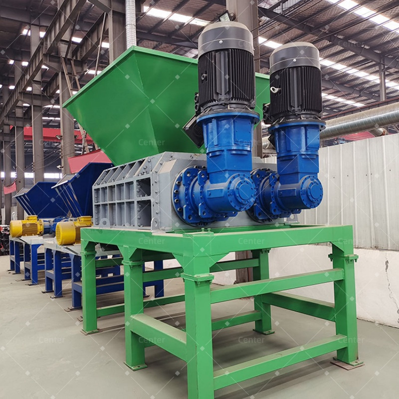 Fabricante Chinês de Alta Qualidade Equipamento de Trituração de Eixo Duplo de Potência Única para Plástico PP PVC com Modelo 300 800kg/H CE