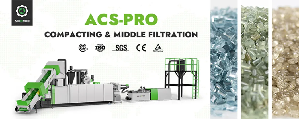 Máquina de Granulação de Plástico PP/PE/HDPE LDPE, Máquina de Reciclagem de Plástico, Pet com Certificado FDA