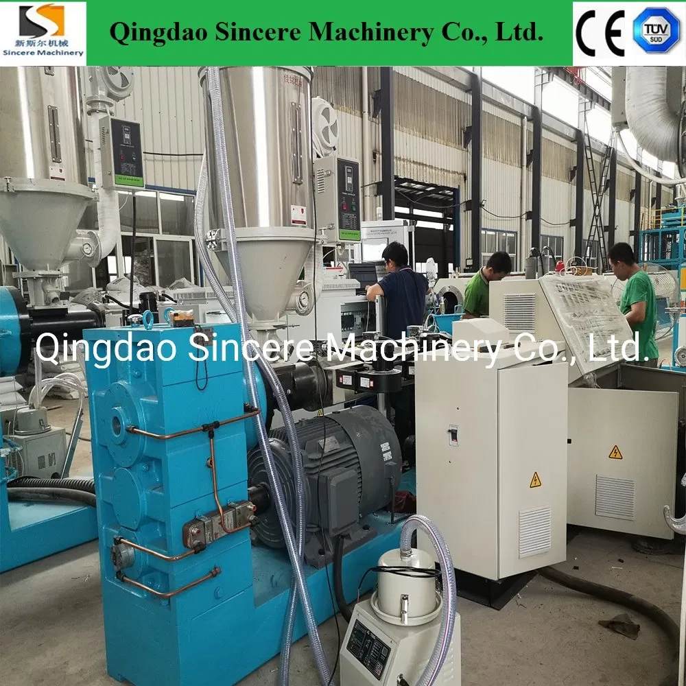 Máquina de reciclagem de resíduos plásticos de tubos, filmes, perfis e chapas de PE/PP/PVC/WPC e linha de granulação de masterbatch de enchimento