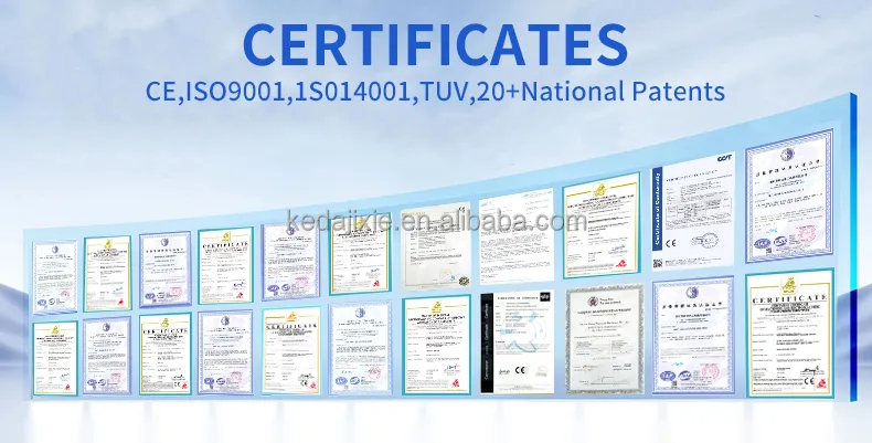Certificados de Qualidade ISO e CE da Máquina