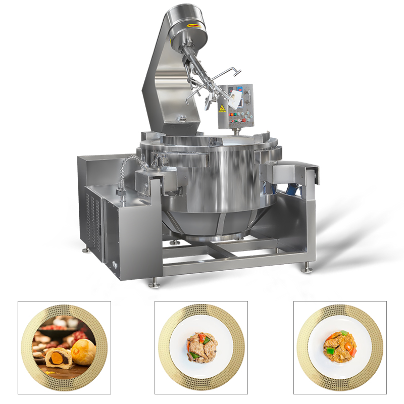 Equipamento de Cozinha Automático Comercial Industrial Grande da China para Mistura de Pasta de Curry, Pimenta e Feijão com Tilting Planetário Elétrico a Gás a Vapor para Recheio de Parmesão