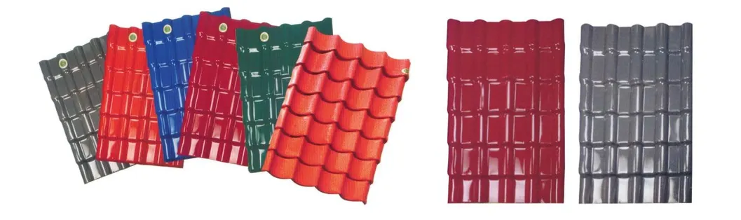 Linha de produção de ladrilhos de telhado em esmalte PVC 2