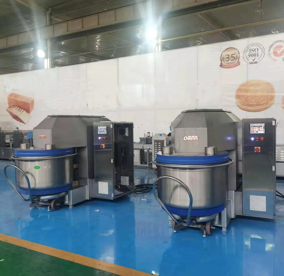 Misturador de massa com tigela removível automática para panificação, equipamento de padaria para pão
