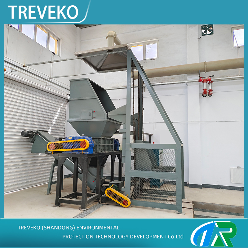 Equipamento de Trituração de Resíduos Médicos de Alta Resistência para Descarte em Lote de Resíduos Cirúrgicos de Plástico e Látex