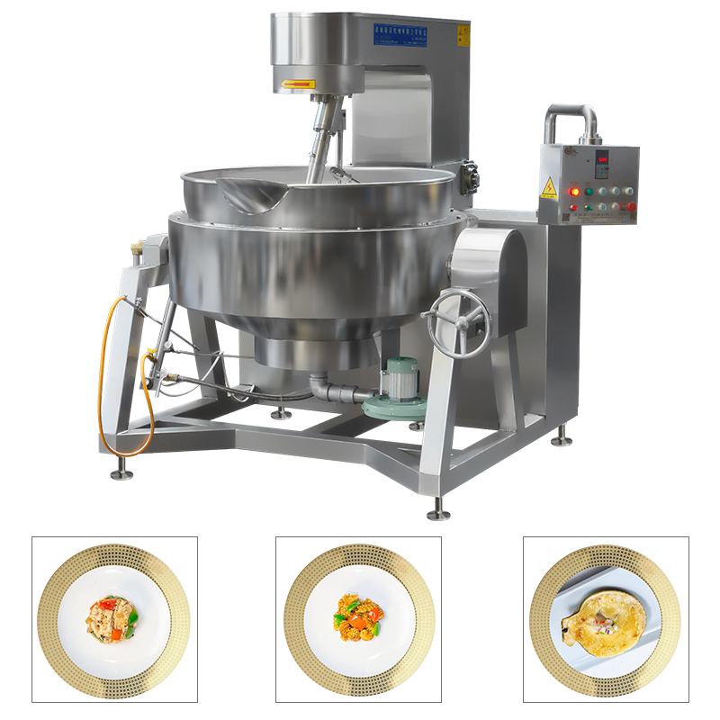 Equipamento de Cozinha Automático Comercial Industrial Grande da China para Mistura de Pasta de Curry, Pimenta e Feijão com Tilting Planetário Elétrico a Gás a Vapor para Recheio de Parmesão