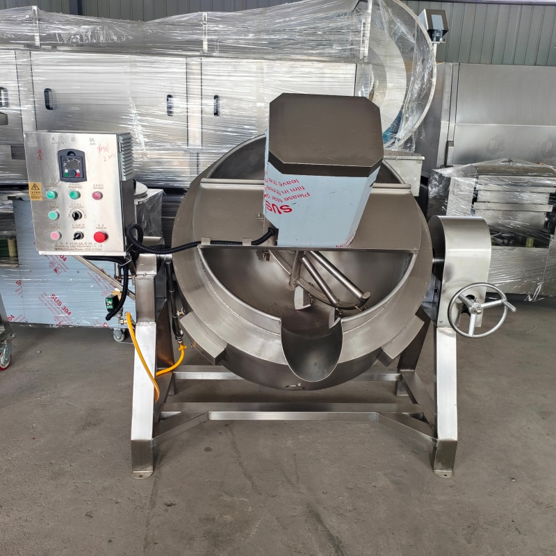 Equipamento Automático de Cozinha com Caldeira a Vapor de Dupla Jaqueta para Processamento de Molho, Geleia e Doces