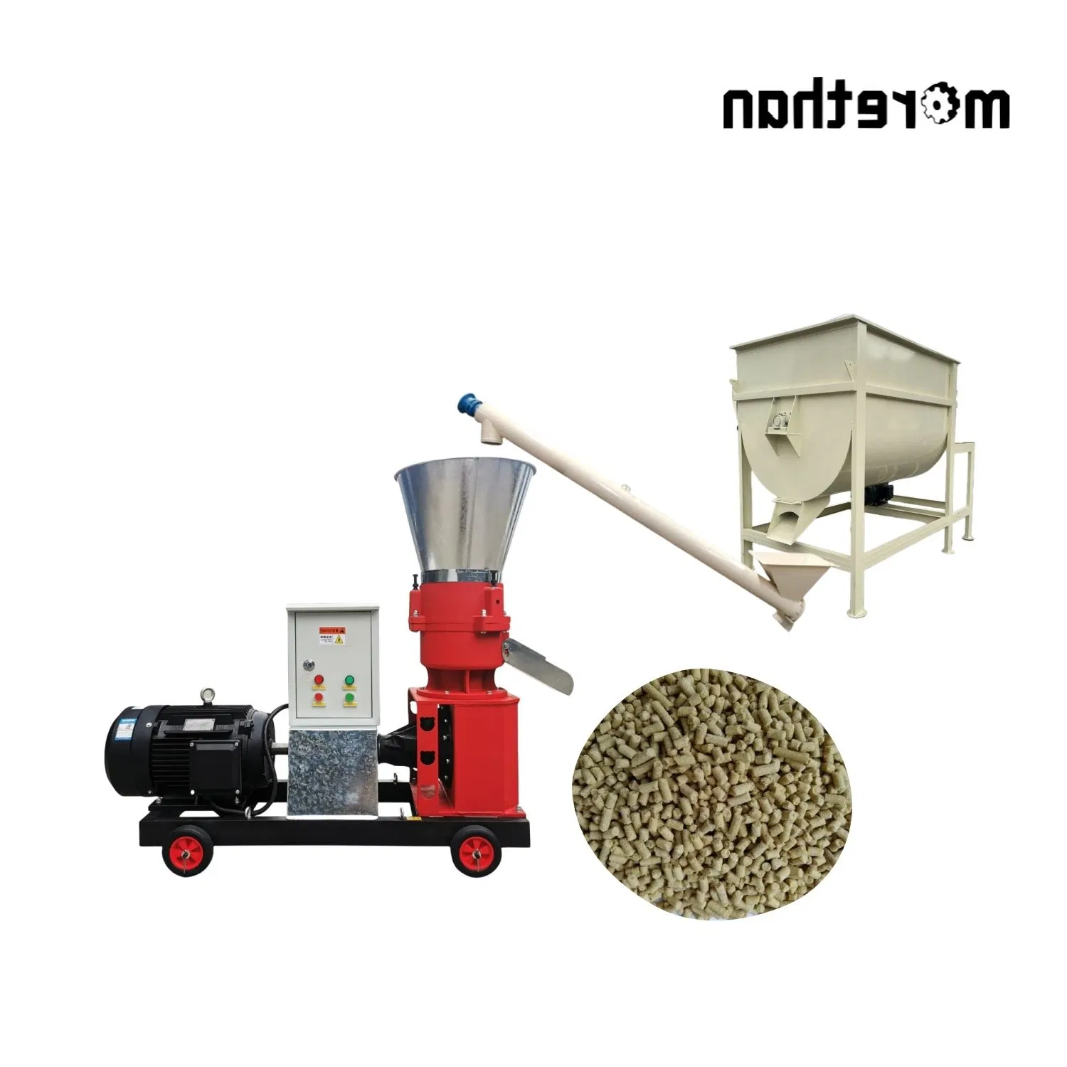 Fornecimento de Fábrica 1000kg/H Linha Completa de Processamento de Ração Granulada Linha de Pelotização de Ração