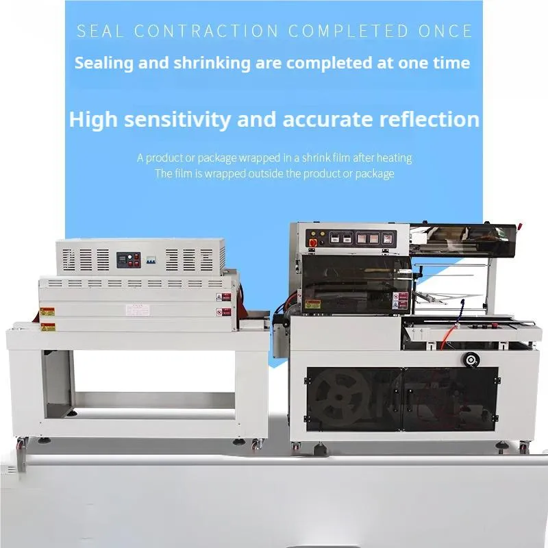 Máquina de Embalagem com Seladora e Cortadora de Filme Encolhível para Rolos de Papel Térmico