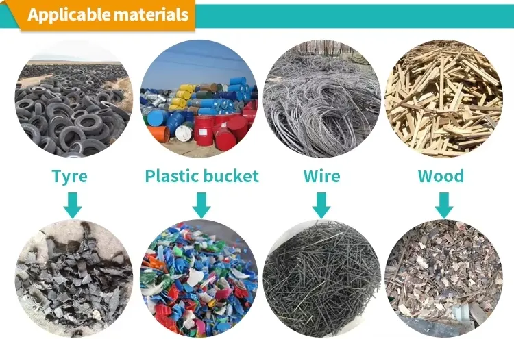 Equipamento de Trituração de Resíduos para Reciclagem de Plástico e Madeira