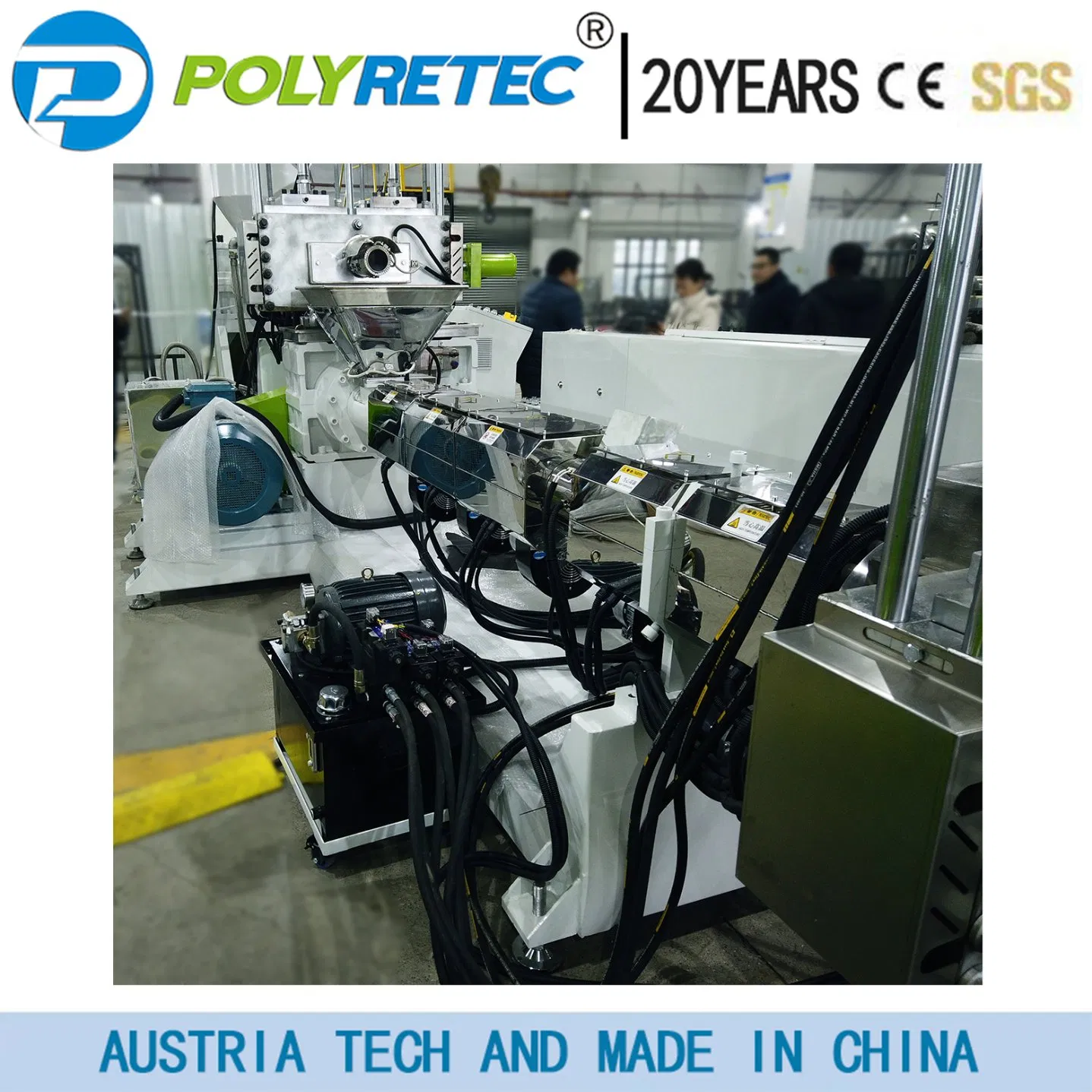 Linha de Granulação por Anel de Água de Grau Industrial para Processamento de Folhas de Plástico Rígido HDPE LDPE PP PE