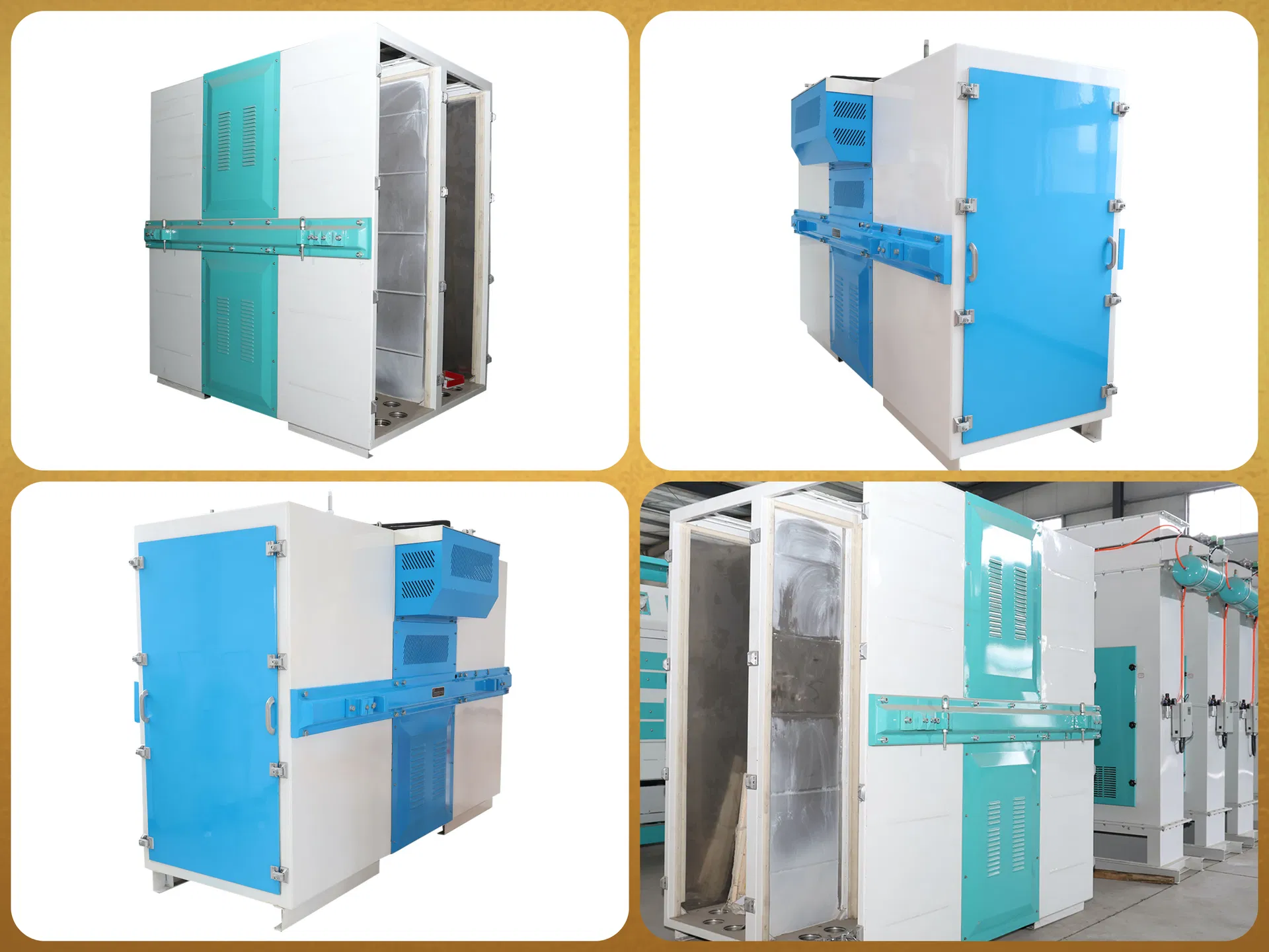 Unidade de Peneirador Completa com Dispositivo de Alimentação Integrado e Múltiplos Bicos de Saída para Manuseio Automatizado de Materiais em Moinho de Farinha