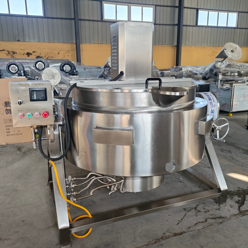 Equipamento Automático de Cozinha com Caldeira a Vapor de Dupla Jaqueta para Processamento de Molho, Geleia e Doces