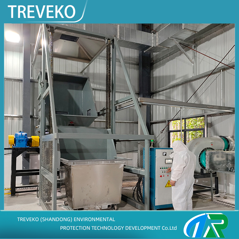 Equipamento de Trituração de Resíduos Médicos de Alta Resistência para Descarte em Lote de Resíduos Cirúrgicos de Plástico e Látex