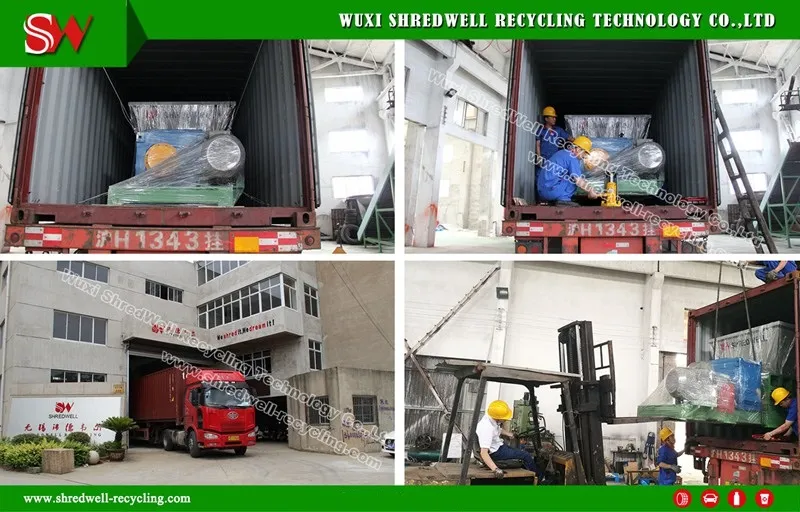 Embalagem e transporte de equipamentos de trituração
