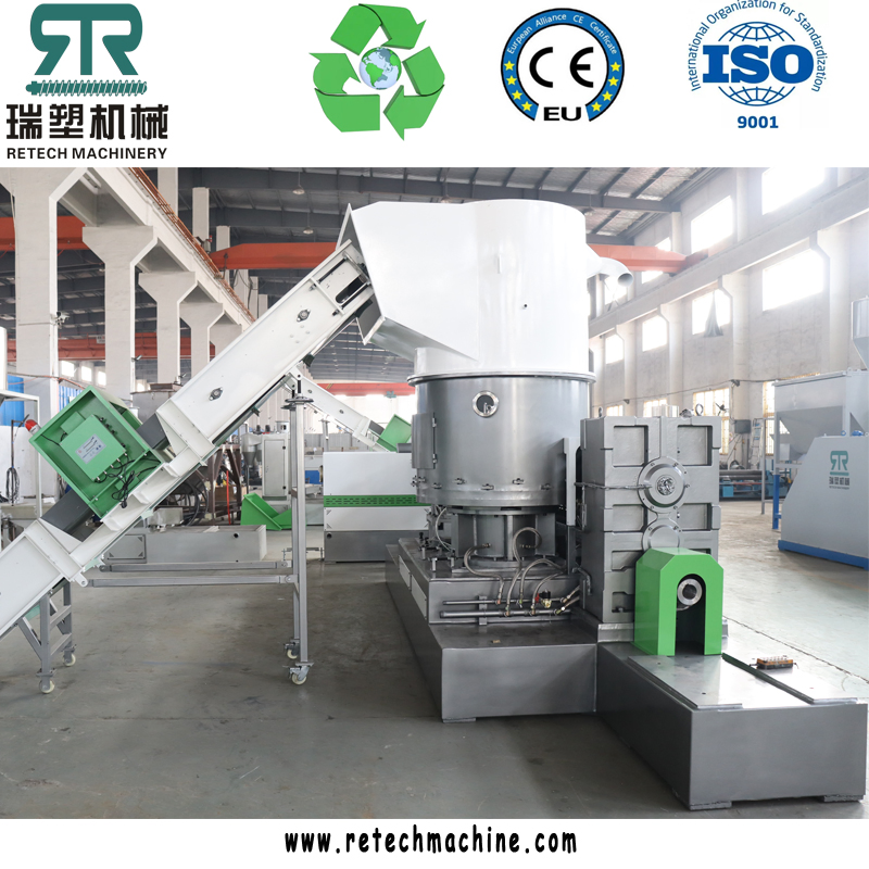Linha de Reciclagem de Extrusão, Pelotização e Granulação de Filme de PE/PP/LDPE LLDPE HDPE/ABS/PS/EPS/EVA/PA/TPU com Auto Limpeza