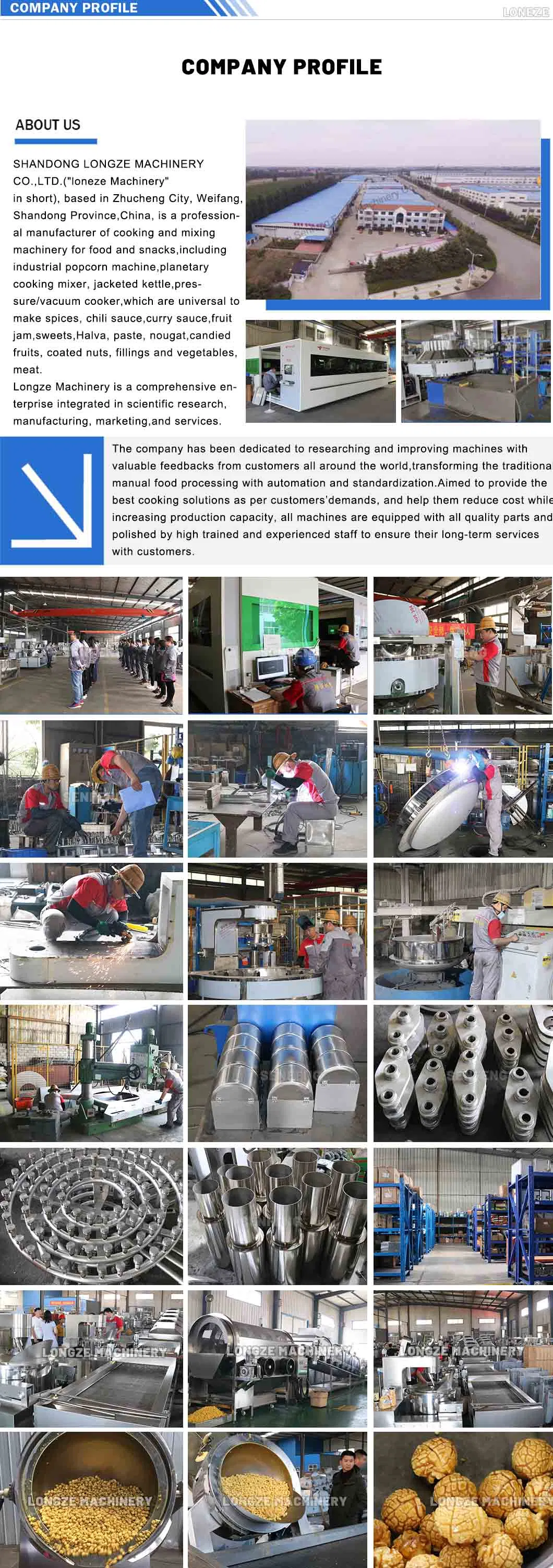 Equipamento de Cozinha Automático Comercial Industrial Grande da China para Mistura de Pasta de Curry, Pimenta e Feijão com Tilting Planetário Elétrico a Gás a Vapor para Recheio de Parmesão