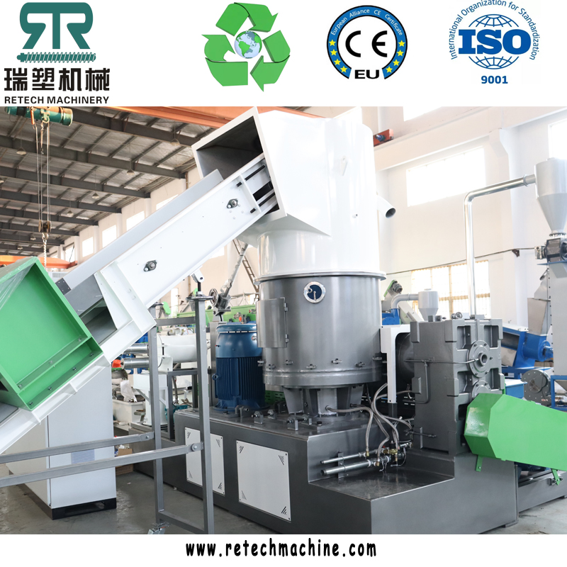Linha de Processamento de Reciclagem de Limpeza de Filme Plástico No 98/2 LDPE Granulação e Pelotização Linha de Granulação de Filme de Plástico LDPE LLDPE HDPE Saco