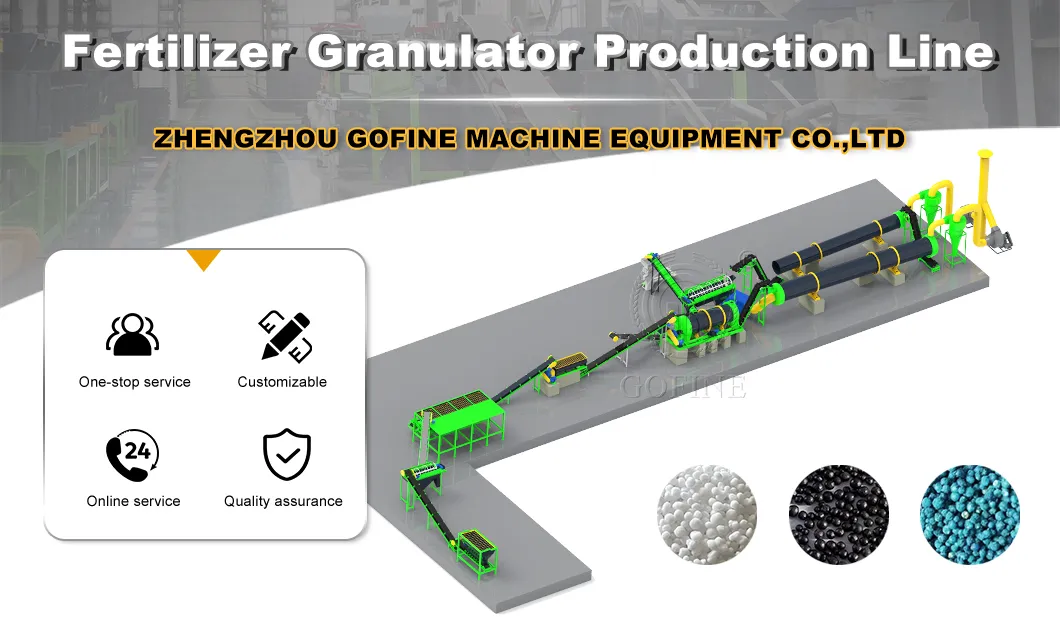 2-8t/H Linha de Produção de Processamento de Pellets de Fertilizante Orgânico