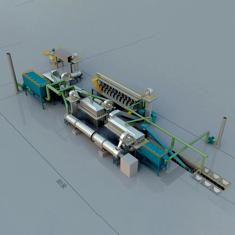 Linha de Granulação de Fertilizante Compostos de Alta Produção Tipo Gy com Prensa de Rolos para Processamento de Fertilizante Compostos