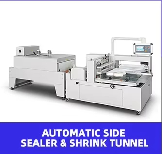 Máquina de Embalagem Térmica Semi Automática e Automática para Encolhimento de Filme Plástico Térmico, Tunel de Encolhimento, Máquinas de Embalagem para Caixa de Alimentos e Garrafa