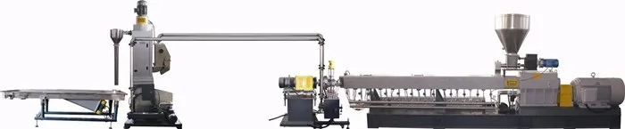 Máquina Extrusora de Masterbatch de Alta Carga de Filler de Parafuso Duplo PE PP+CaCO3