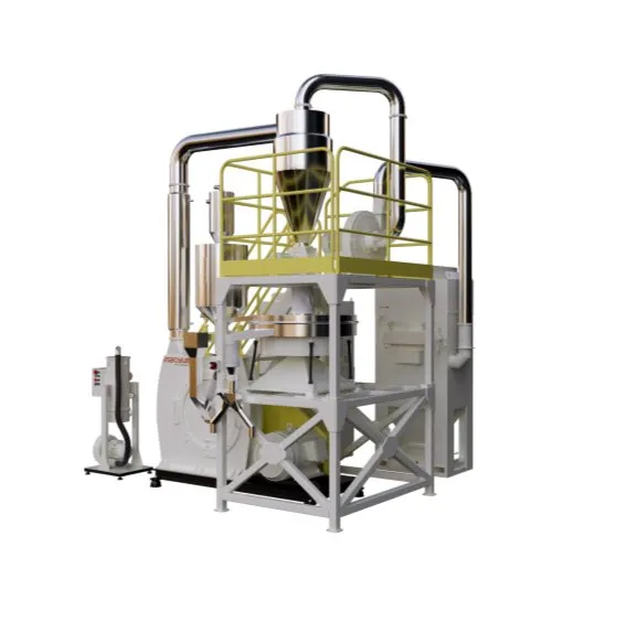 Máquina de moagem de pó de moagem de disco para reciclagem de plásticos em sucata de PE, PP, PVC, HDPE, LLDPE, PET e EVA