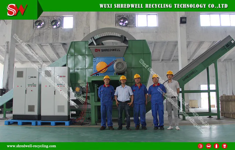 Equipamento automático de trituração de móveis de metal, plástico e madeira para reciclagem de resíduos eletrônicos