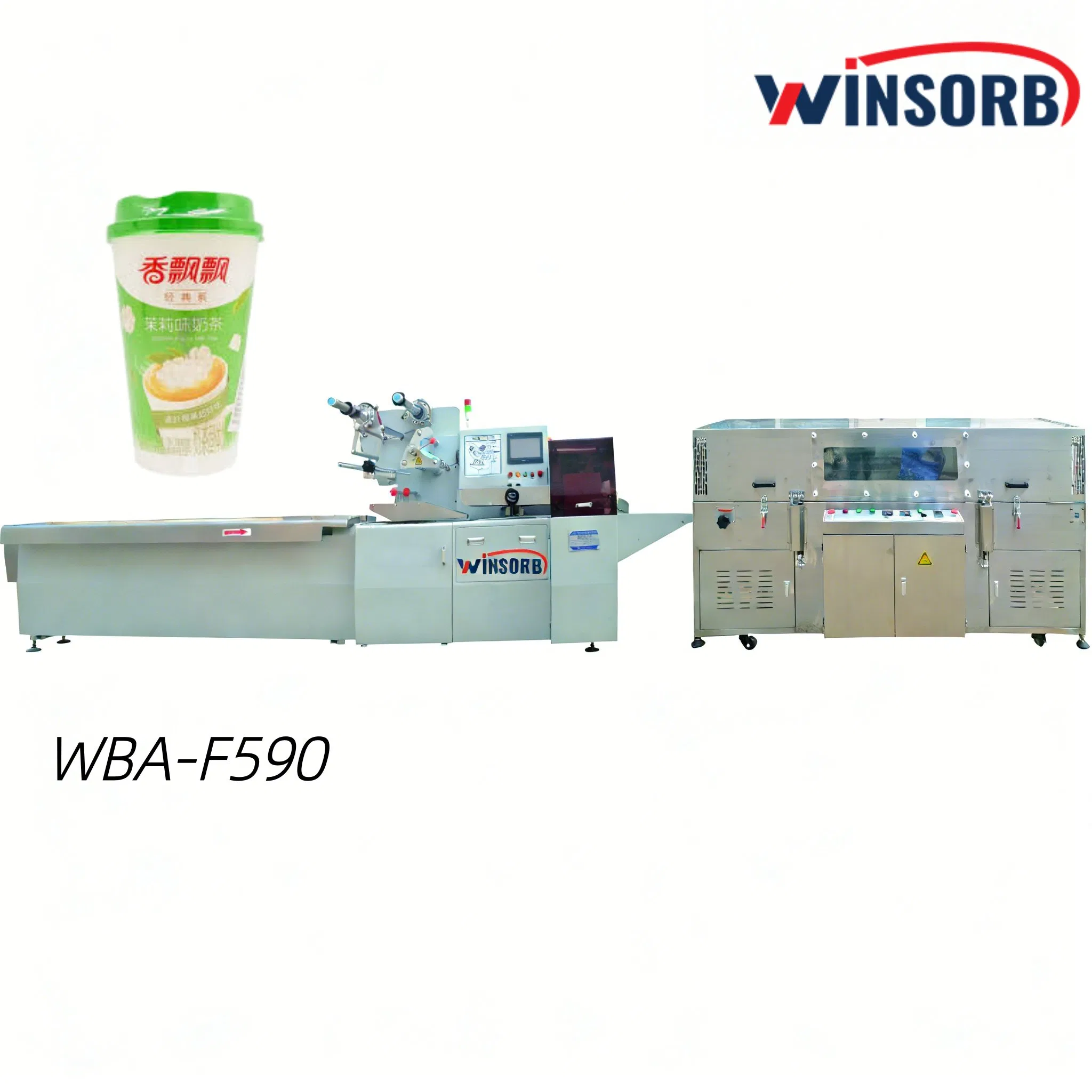 Wbaf590 Máquina de Embalagem Automática de Filme POF Térmico para Garrafas Térmicas, Mangueira de Gelatina, Encolhimento a Vácuo, Embalagem em Almofada, Envoltório, Envoltório Comercial da China