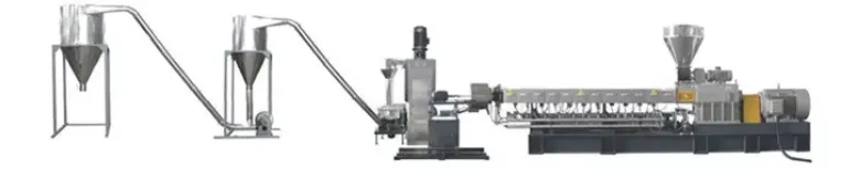 Máquina Extrusora de Masterbatch de Alta Carga de Filler de Parafuso Duplo PE PP+CaCO3
