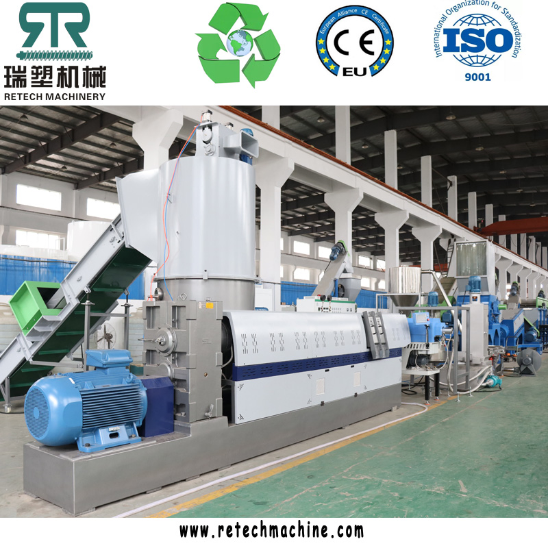 Linha de Granulação de Filme/Saco de Plástico PE/PP/HDPE LDPE LLDPE BOPP/Saco de Tecido/Fibra Não Tecida Planta de Granulação Máquina de Reciclagem Compacta de Pelotização