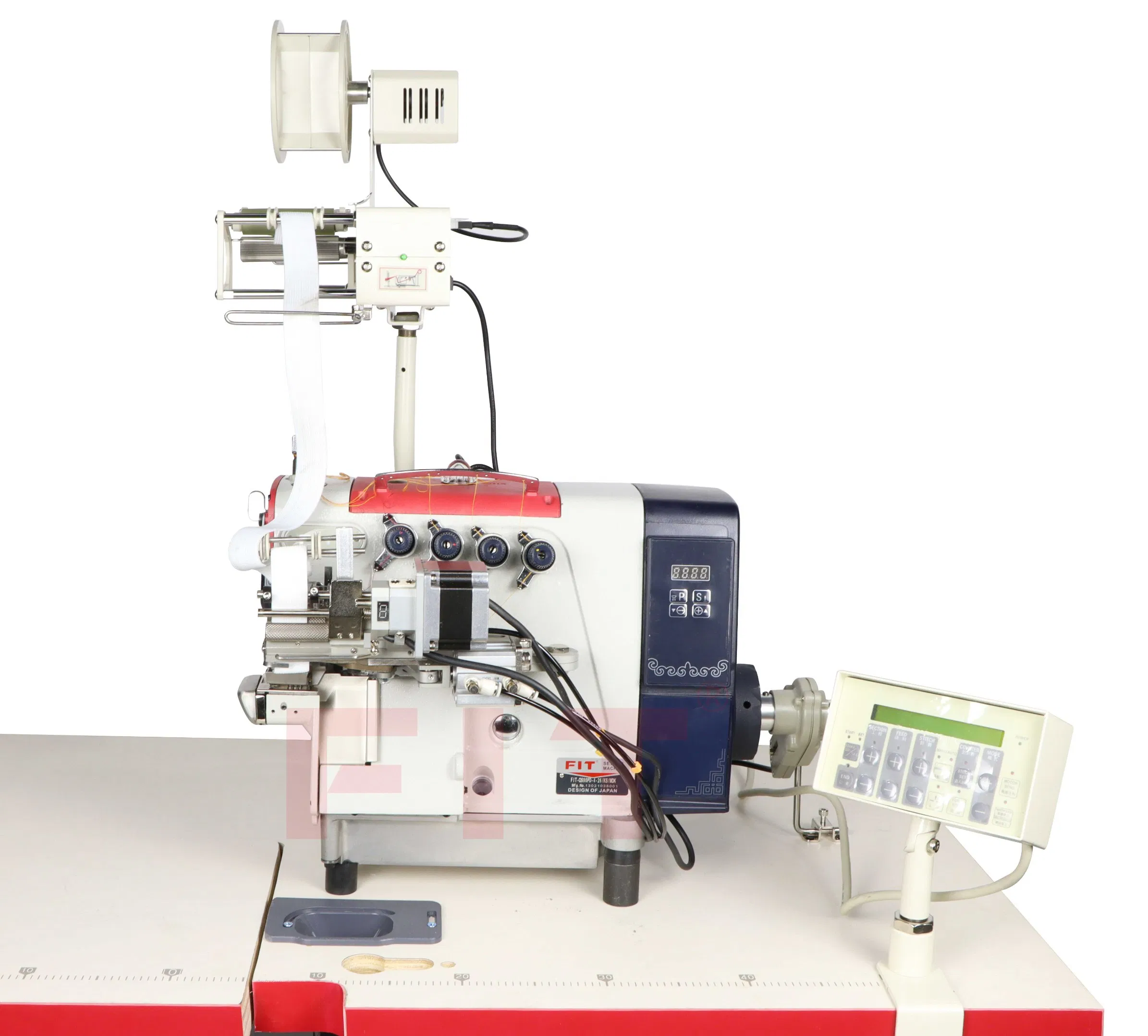 QS90pd-4-26ks-Mdk Fit-S9opd-4-24/Ks/Mdk Unidade de Overlock para Alimentação Automática de Faixa Elástica com Cortador de Fita Automático