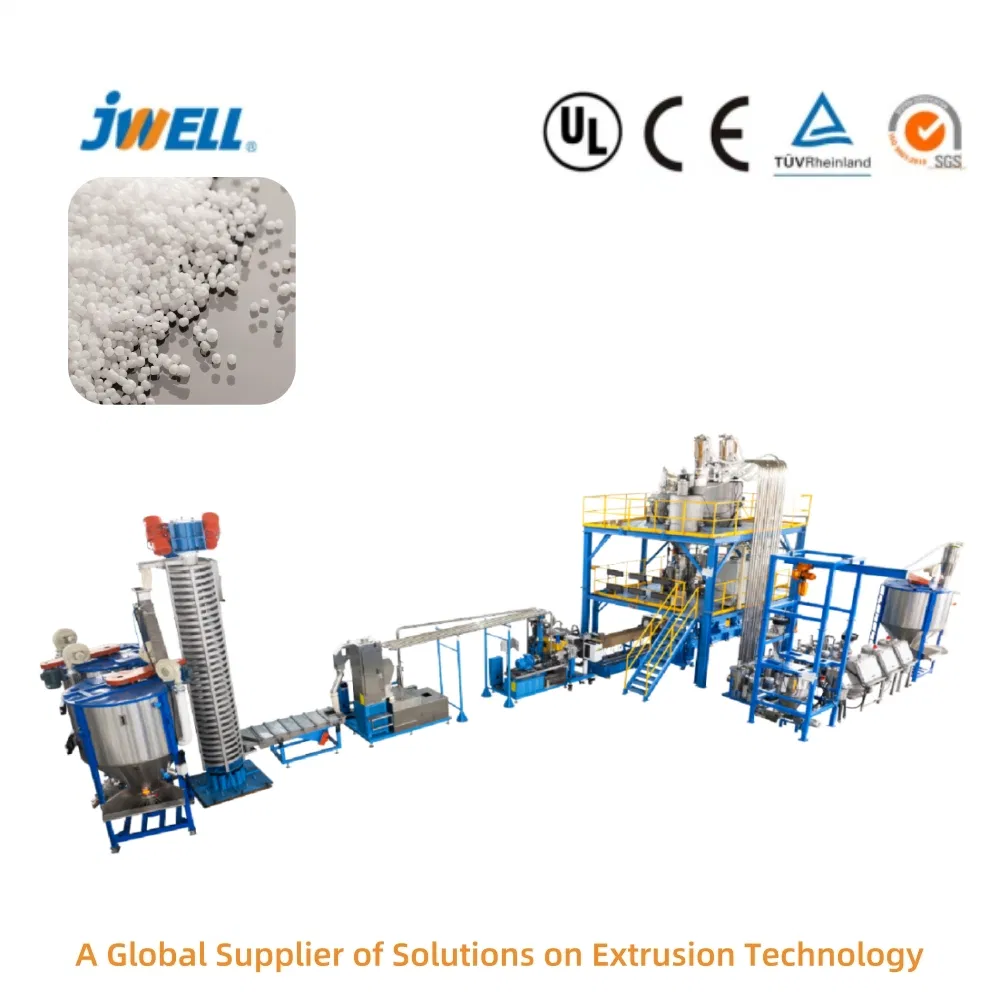 Linha de Granulação e Compostagem de Pellets de Plástico de Elastômero Termoplástico Tpo/TPR/TPE/TPV/TPU com Máquina de Pelotização Subaquática por Fio